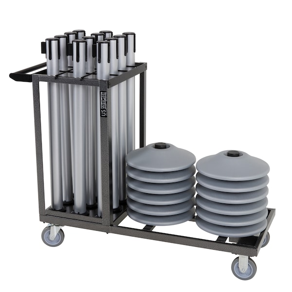 Statesman Stanchion Cart Kit, Silver Premium Steel